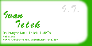 ivan telek business card